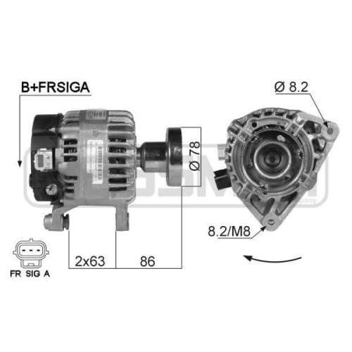 Генератор A4021 Messmer Chrysler, Ford Focus