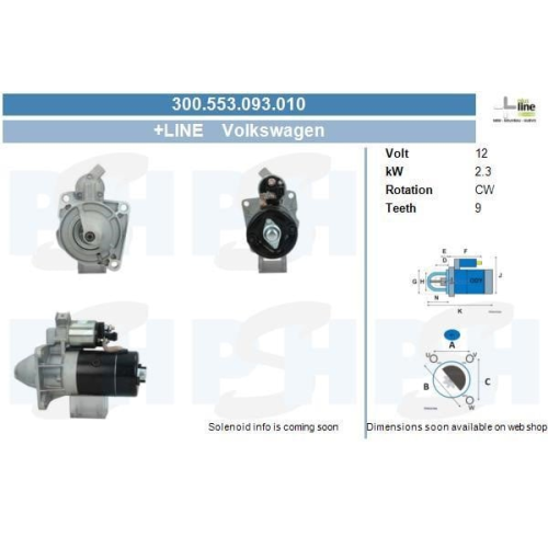 Стартер S0153 Plus Line Volkswagen LT-35 2.8 TDI