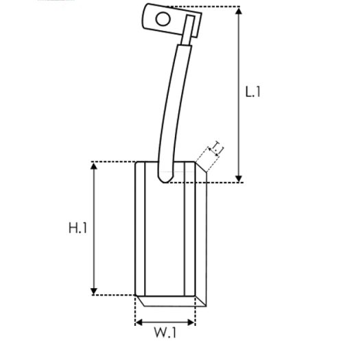 Щітки генератора AB5010 к-кт. (5.0x8.0x24.0) AS
