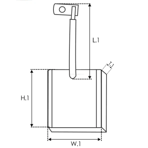 Щітки моторчика пічки OB9108S к-кт. (7.9x7.9x21.2) AS