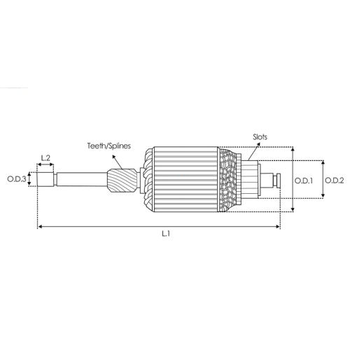 Якір стартера 12V SA3006 AS