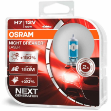 Автолампи H7 Osram Night Breaker Laser 64210NL +150% 55w PX26d HardDuopet (к-кт.)