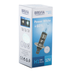 Галогенова лампа H1 12V 55W P14,5s Power White +60% 4300KCP 12010PWC Brevia