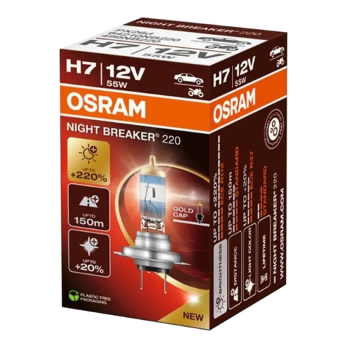 Галогенова лампа H7 OSRAM 64210NB220 Night Breaker +220% 55W 12V PX26d (шт.)