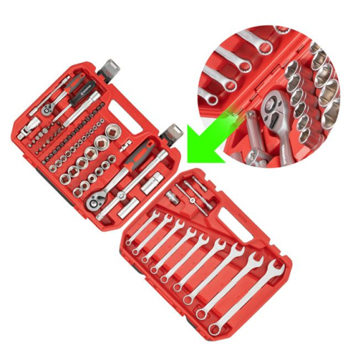 Набір інструментів 1/2" & 1/4" 82од (ET-6082SP) INTERTOOL ET-9082