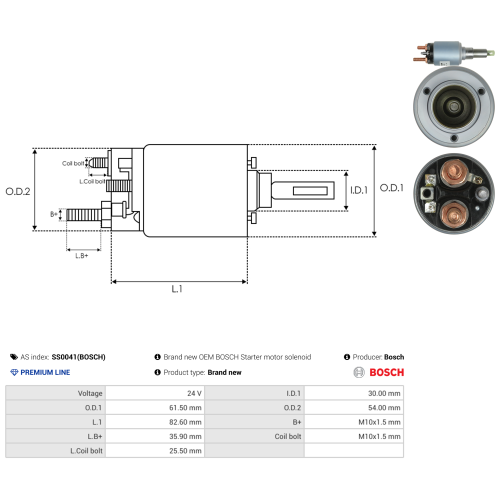 Соленоїд SS0041 24V Bosch F 042 010 673